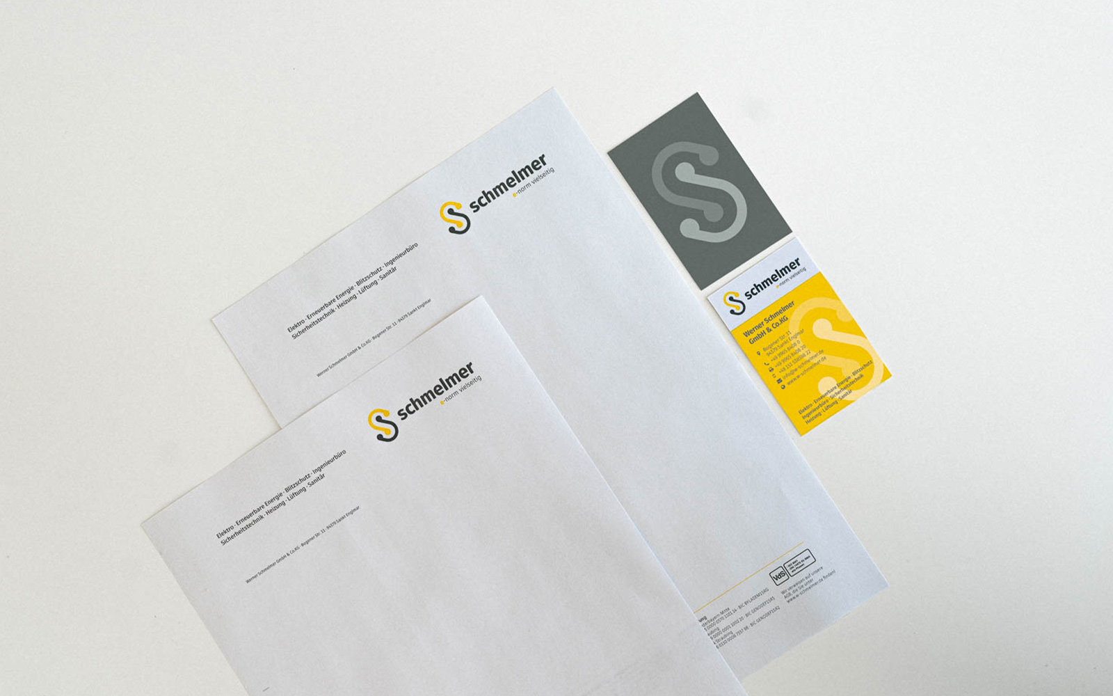 Werner Schmelmer GmbH & Co.KG – Geschäftsbrief & Visitenkarten