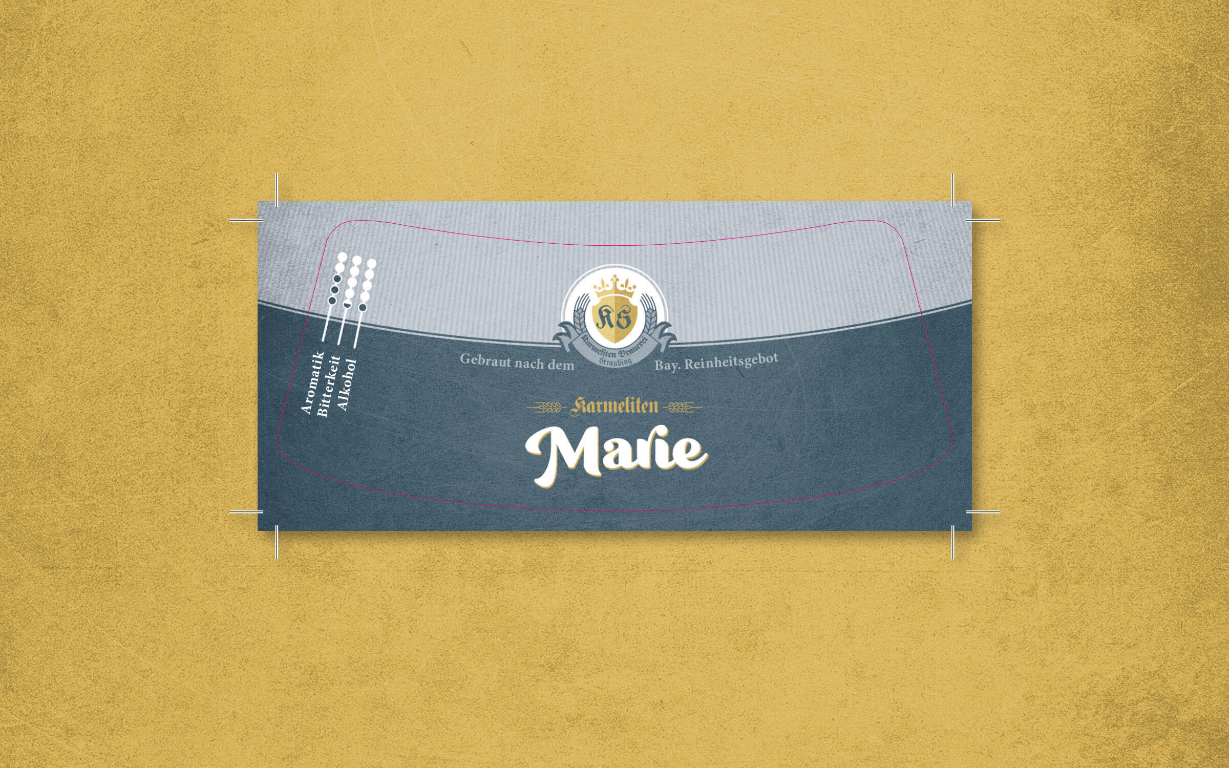 Karmeliten Brauerei – Halsetikett »Marie«