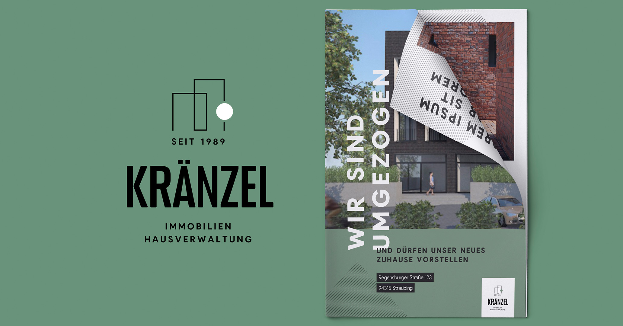 Kränzel Immobilien und Hausverwaltung – Magazin und Logo